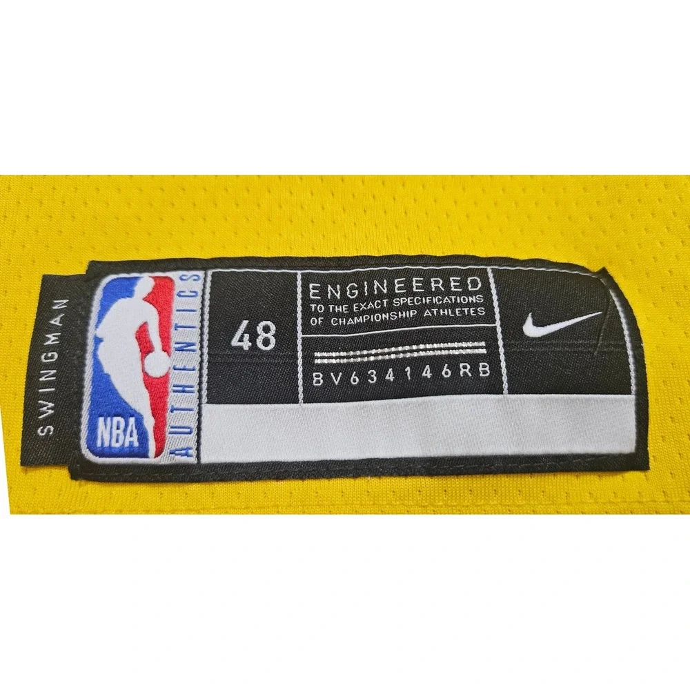 Nike LeBron James Los Angeles Lakers Jersey Yellow Swingman Icon Edition Large